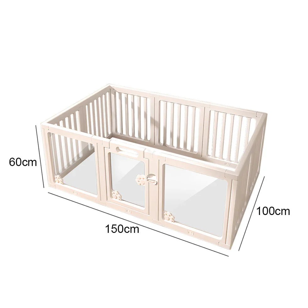 Livara HDPE Pet Playpen - Indoor & Outdoor, Tool-Free Assembly, Anti-Tip Design