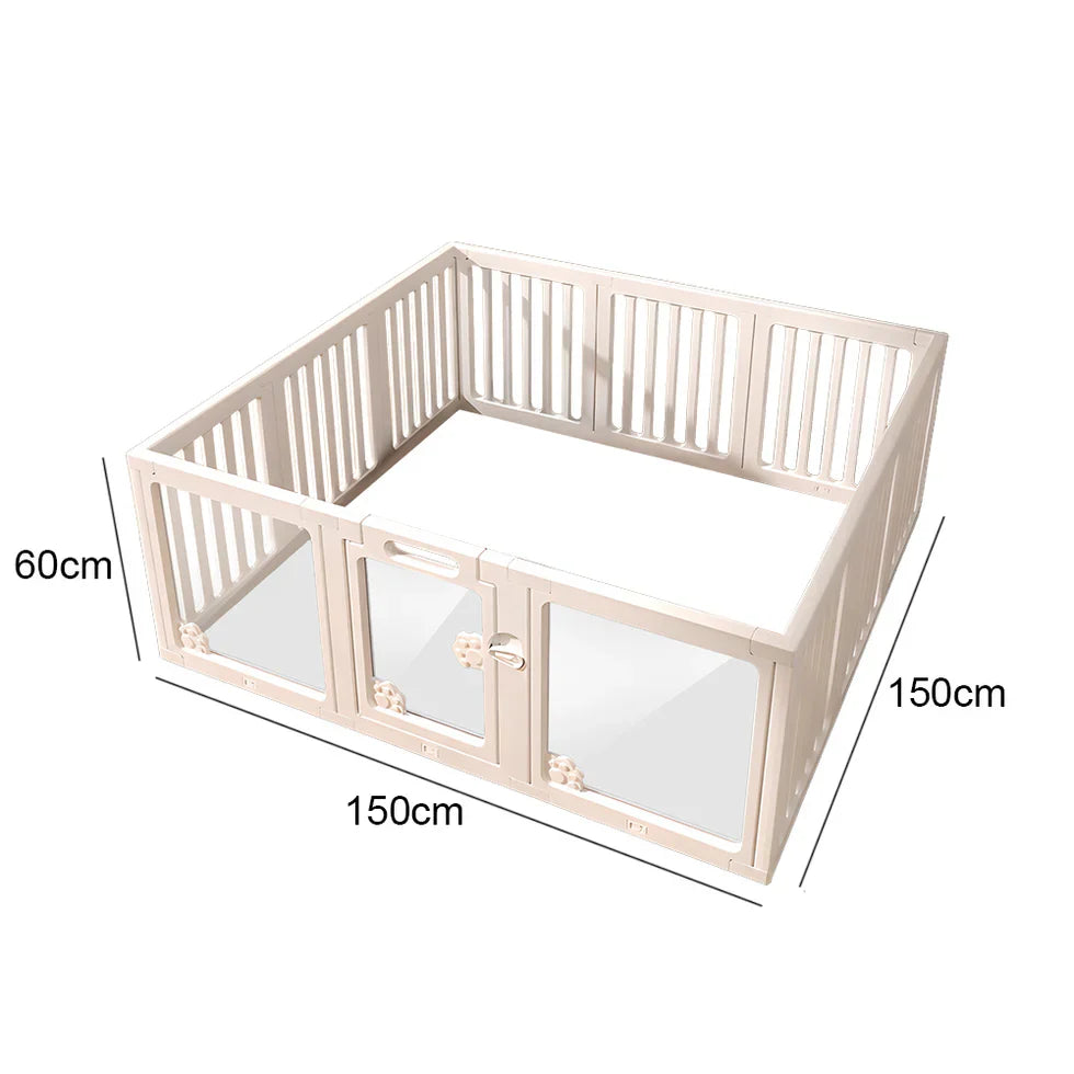 Livara HDPE Pet Playpen - Indoor & Outdoor, Tool-Free Assembly, Anti-Tip Design