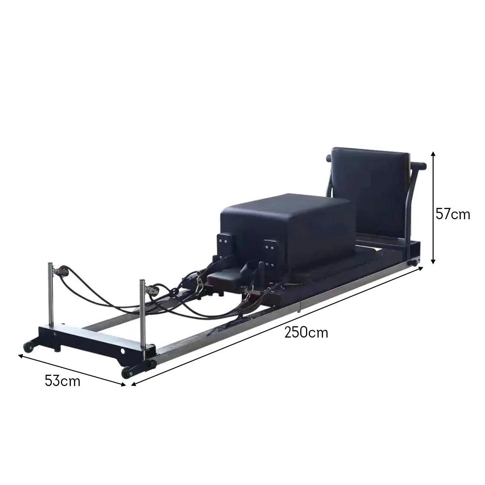 Livara Foldable Carbon-Steel Pilates Reformer - Home Studio, 5-Spring System