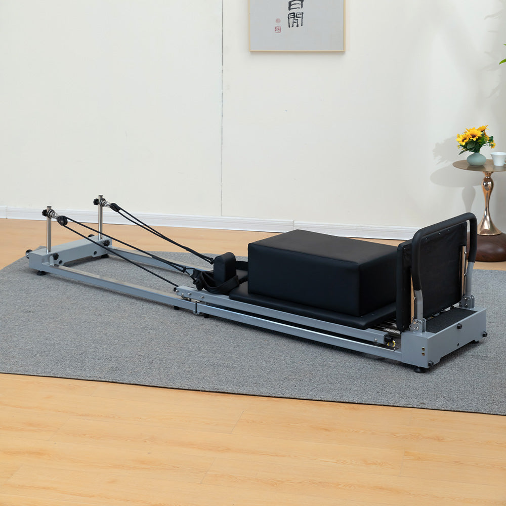 Livara Foldable Carbon-Steel Pilates Reformer - Home Studio, 5-Spring System