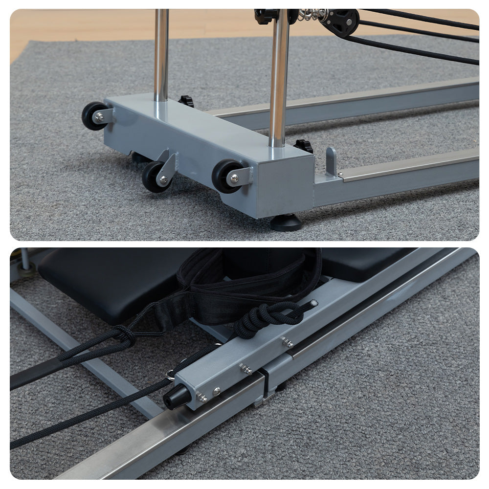Livara Foldable Carbon-Steel Pilates Reformer - Home Studio, 5-Spring System