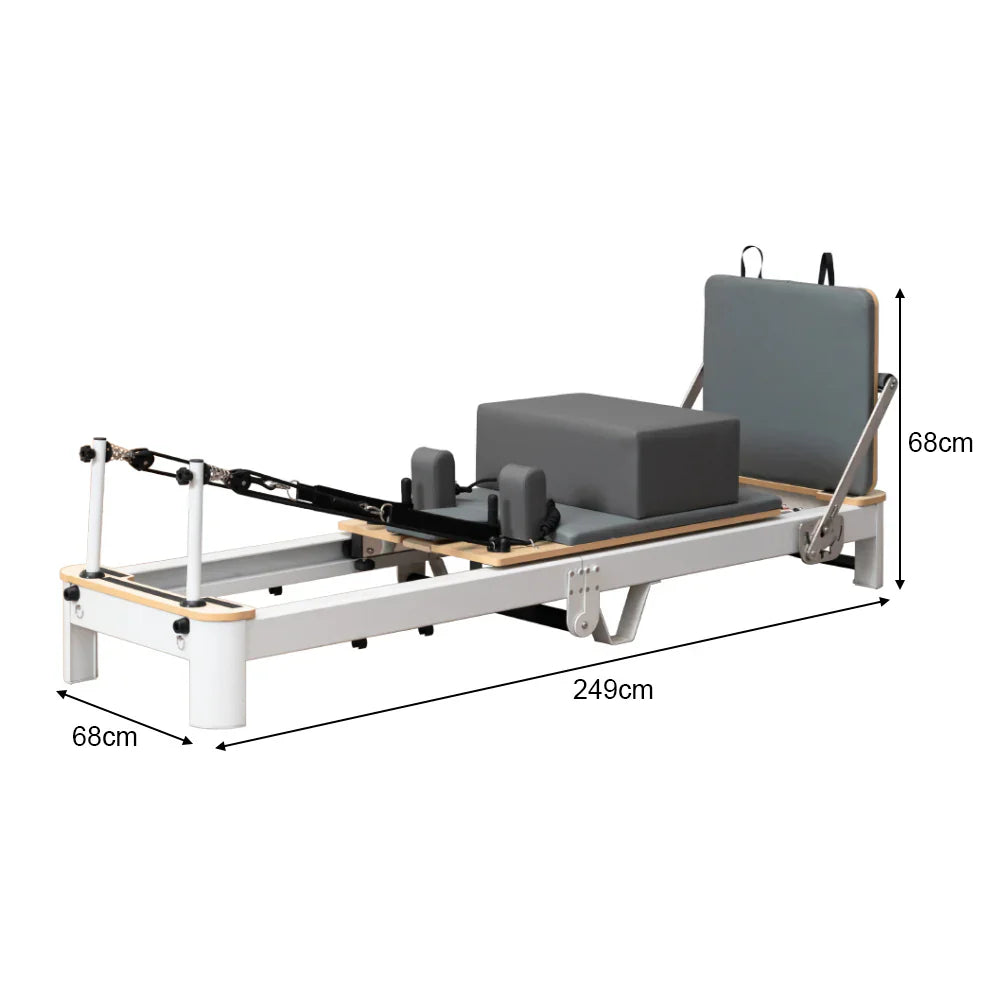 Livara Lightweight Aluminium Pilates Reformer - Small-Space Training, 6-Spring System