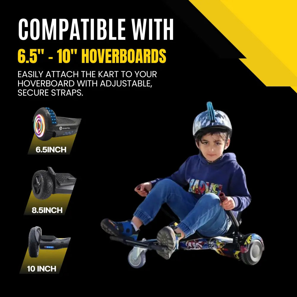 Elektra Universal Hoverkart Conversion Kit - Kids & Beginners, Fits 6/8/10-inch