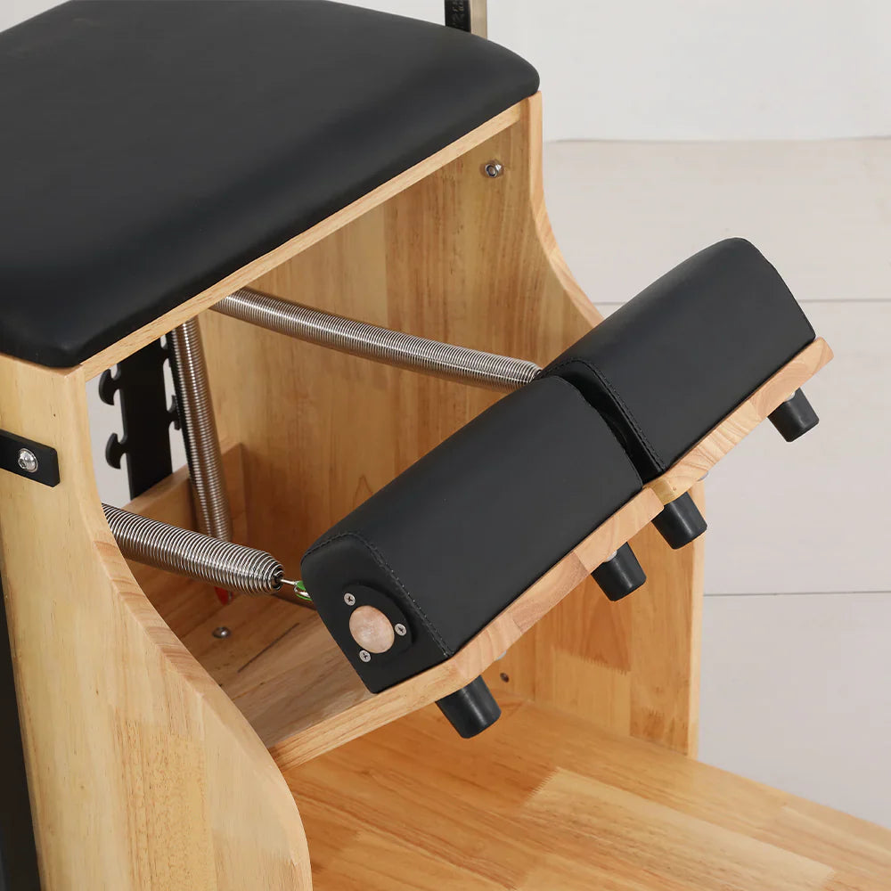 Livara Compact Rubberwood Pilates Wunda Chair - Small-Space Training, Dual Handle
