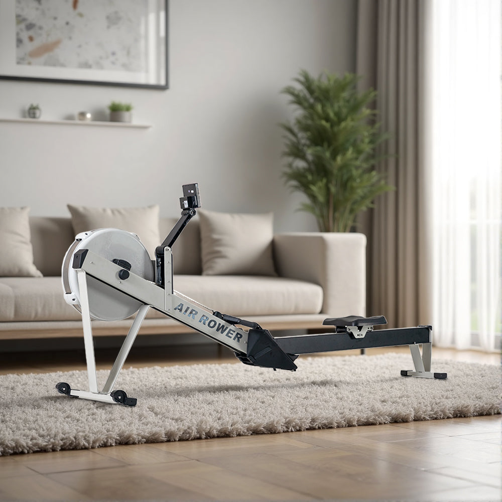 Livara Carbon-Steel Air Rowing Machine - Cardio Workout, 10-Level Resistance, LED Monitor