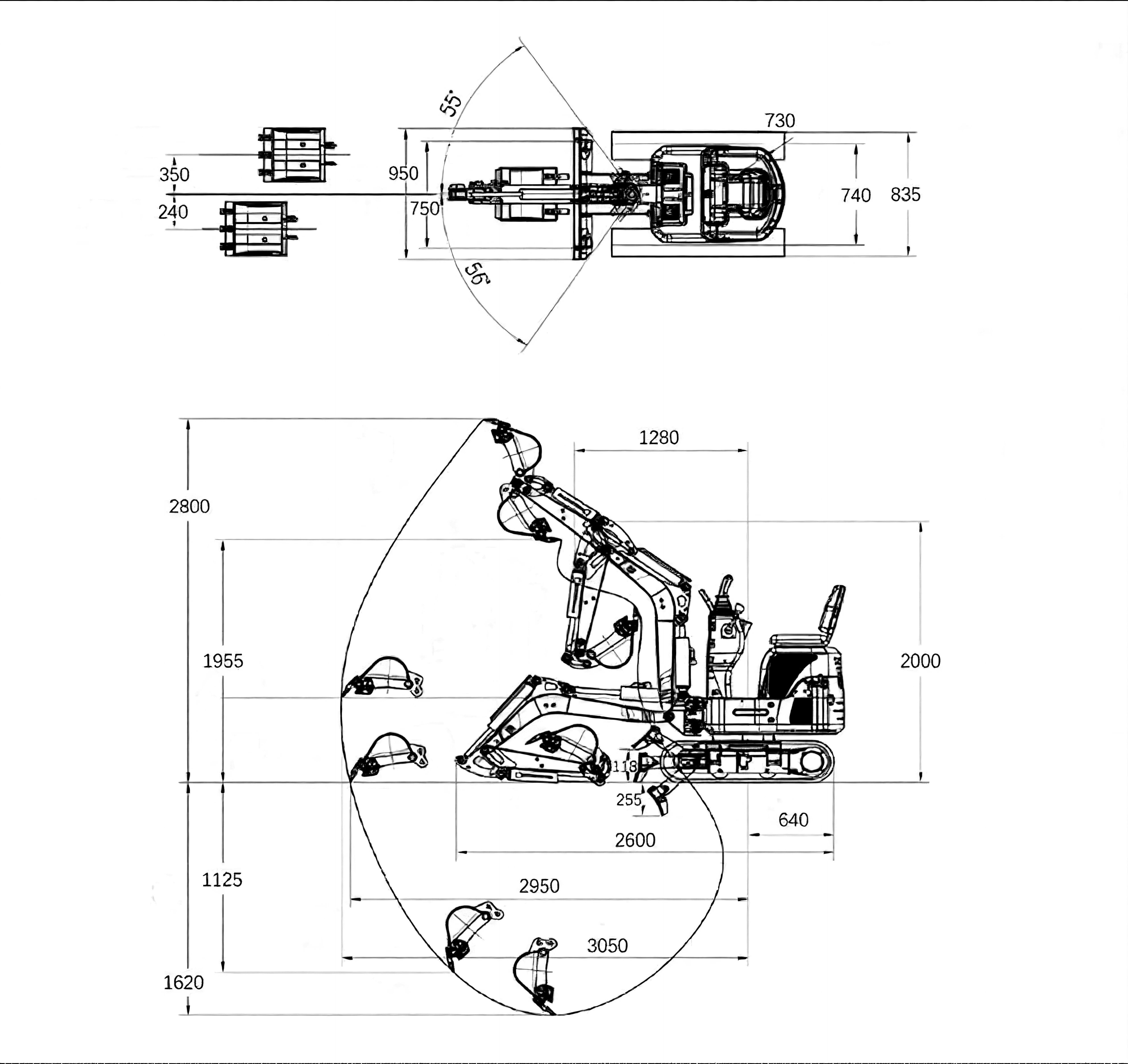 OULIDE SL12-6PS Mini Excavator