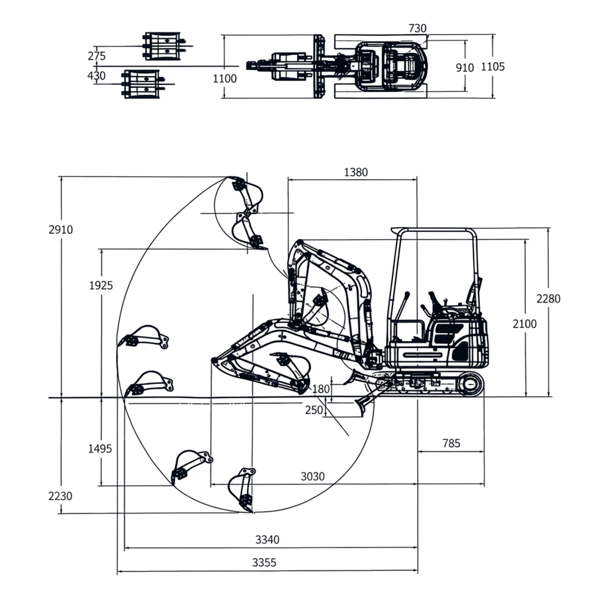 OULIDE SL17-6 Mini Excavator