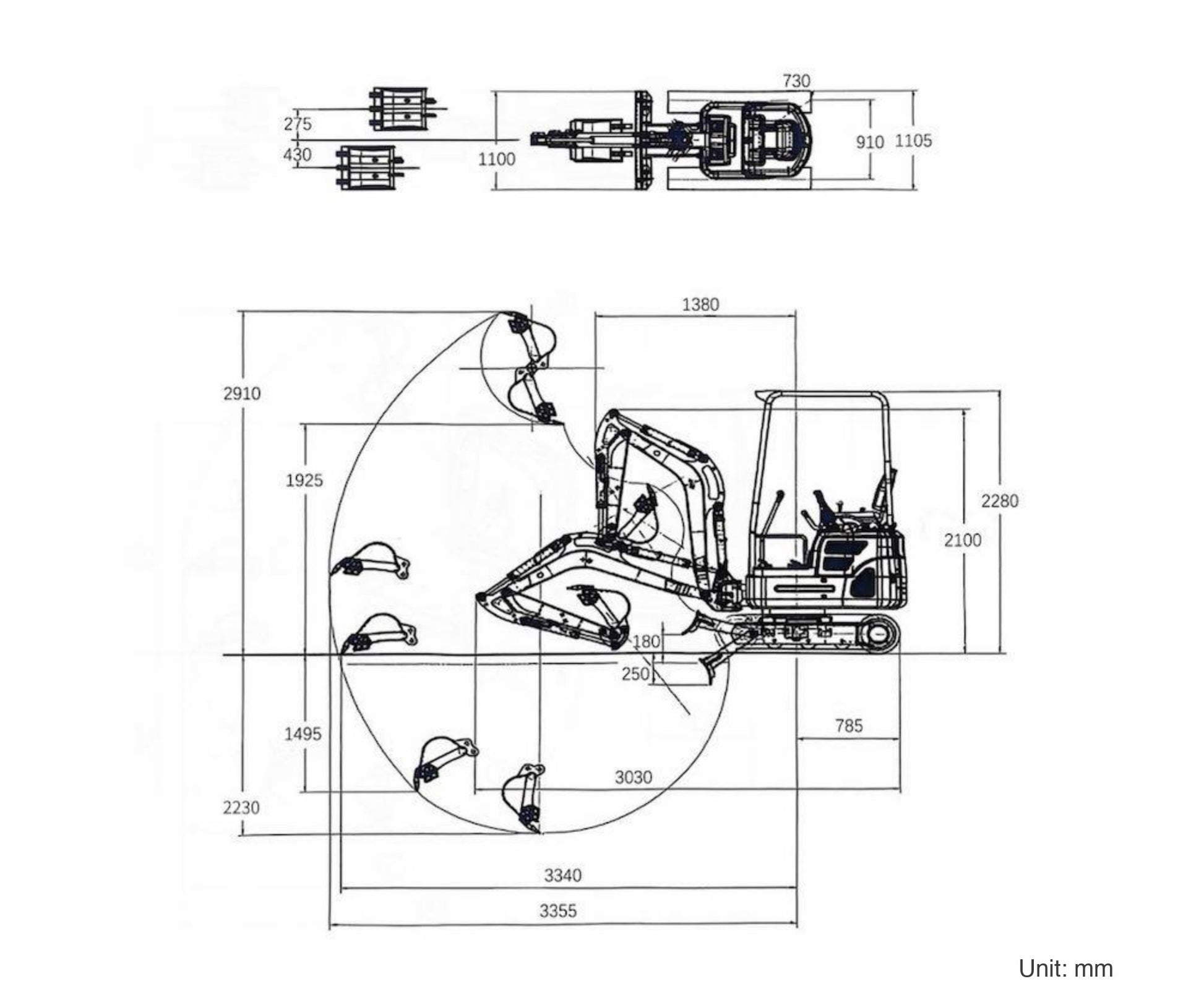 OULIDE SL17-6 dimensions diagram (mm)