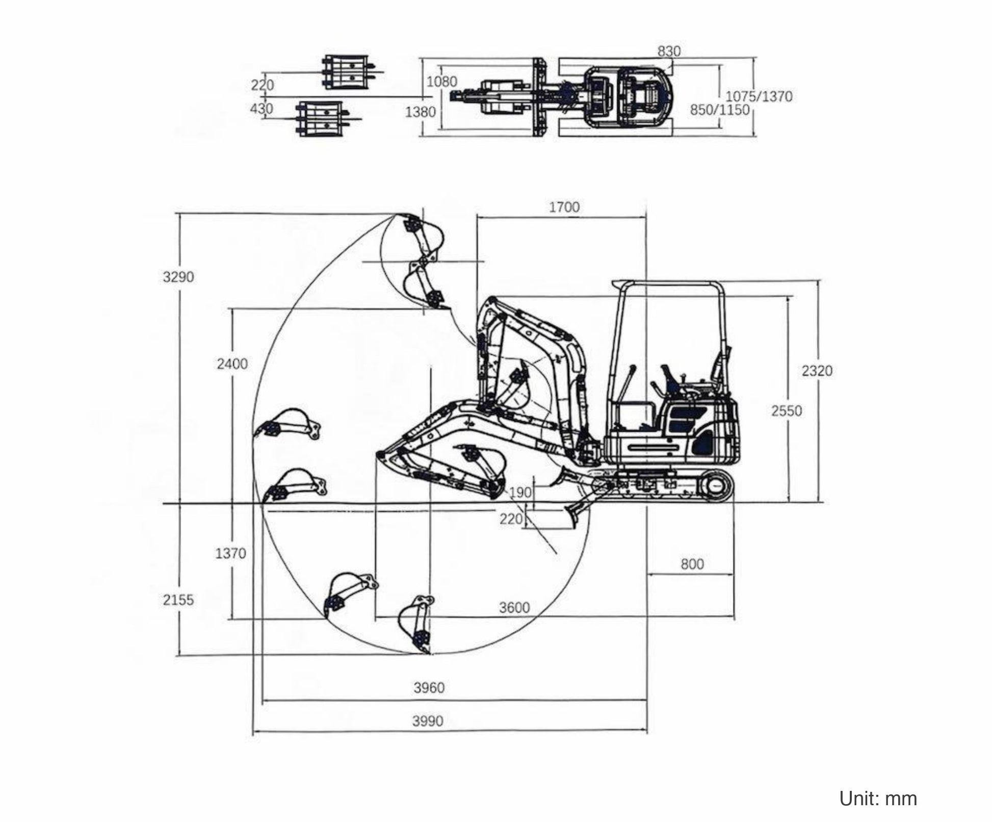 OULIDE SL23-6PS dimensions diagram (mm)