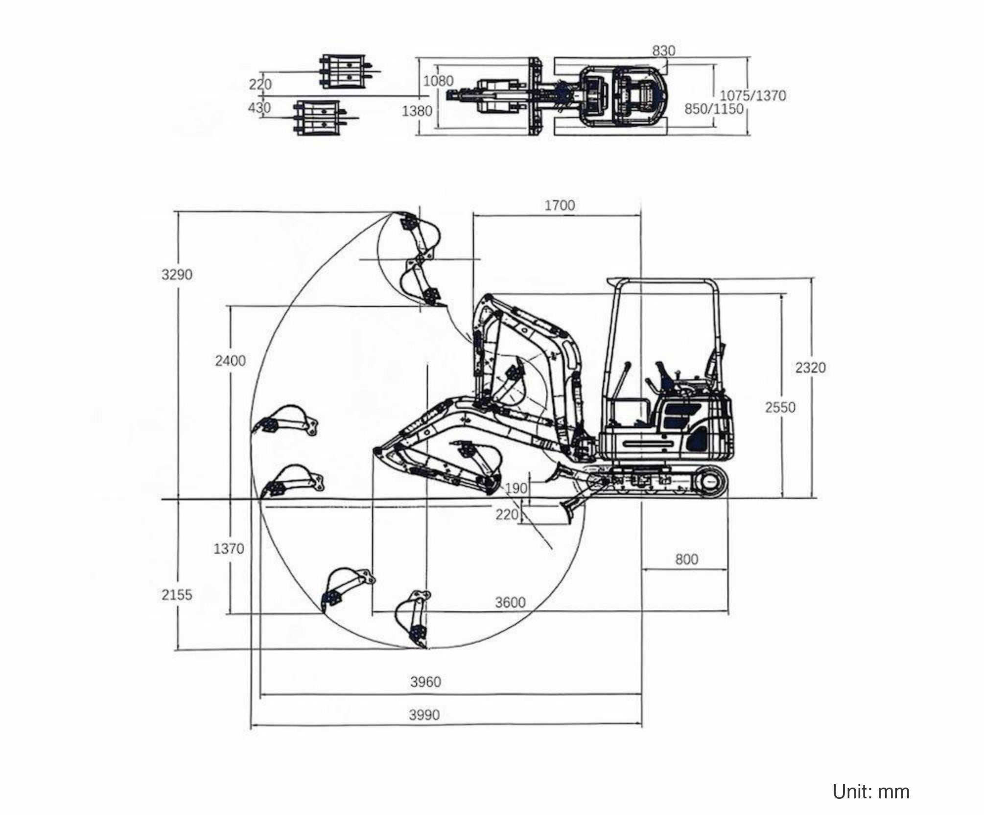 OULIDE SL23-6PS dimensions diagram (mm)