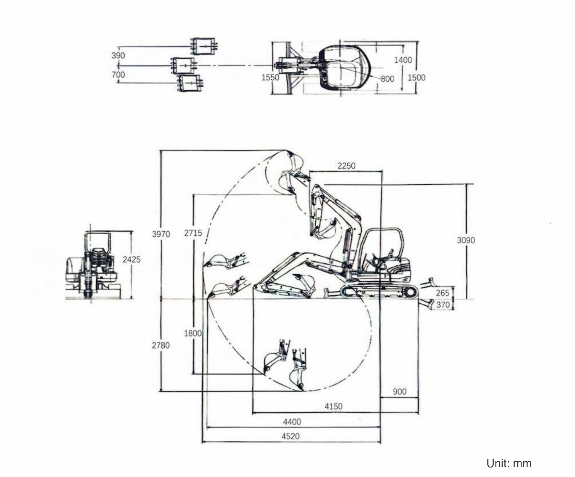 OULIDE SL30-6P dimensions diagram (mm)