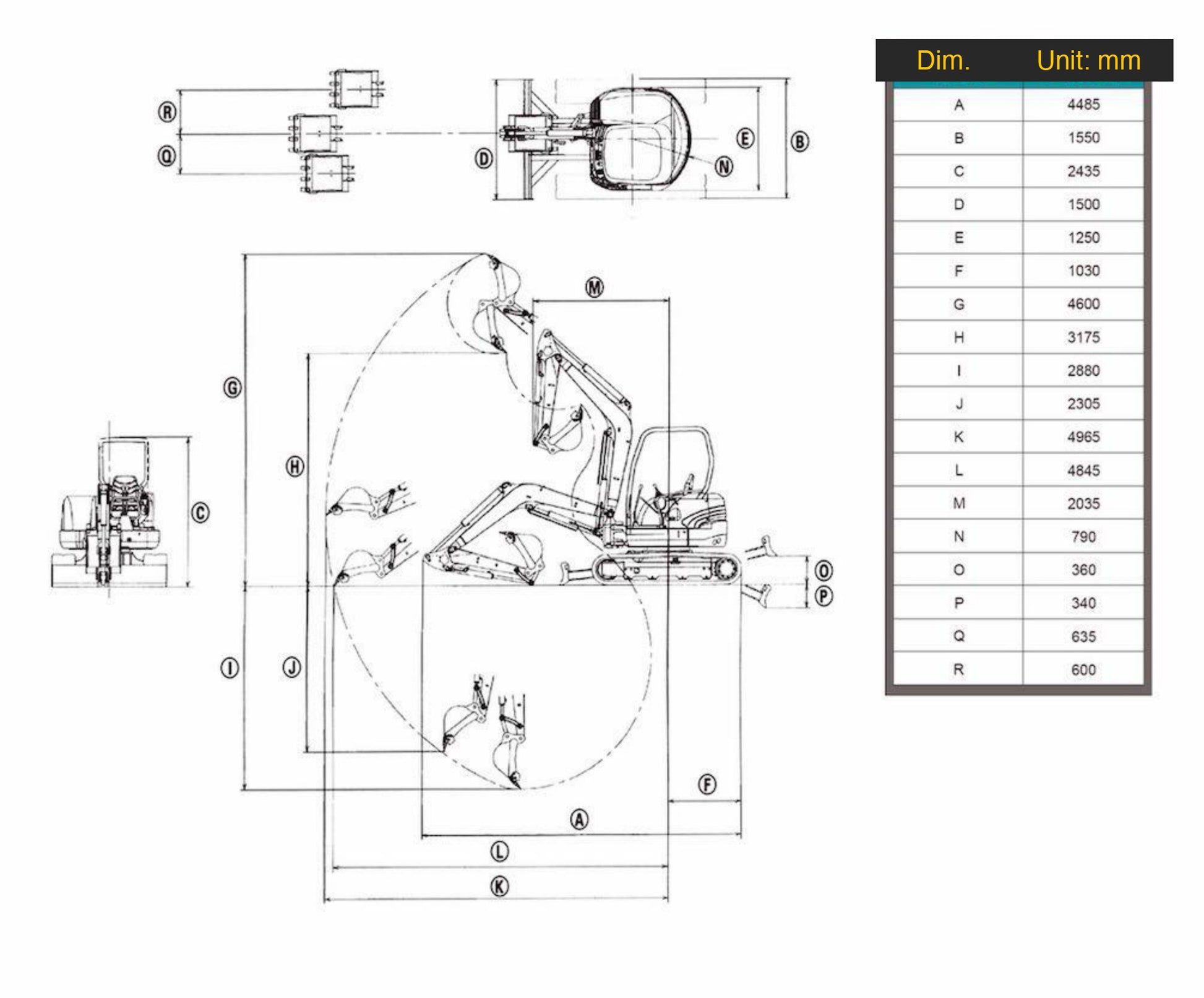 OULIDE SL40-6P dimensions diagram (mm)