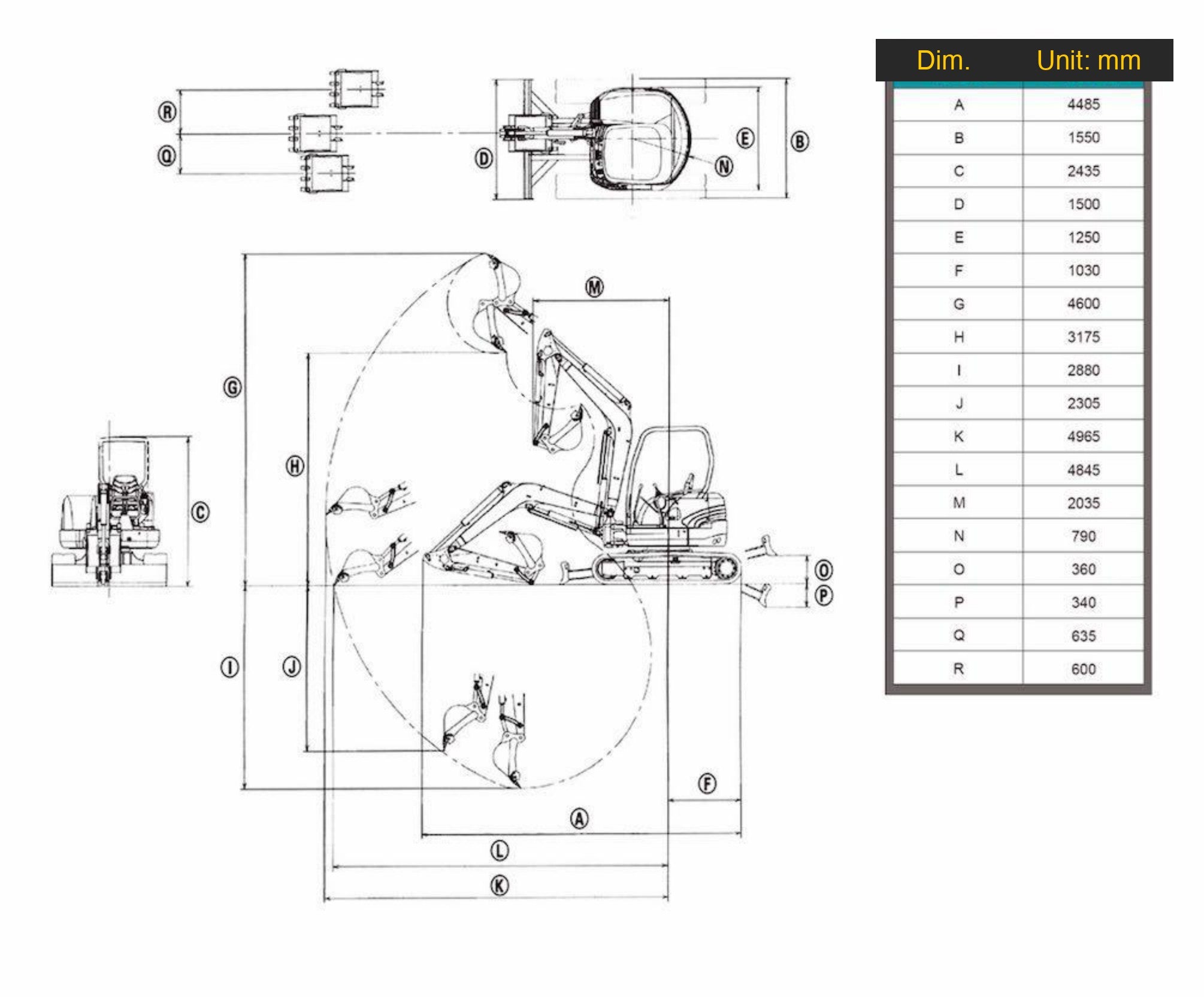 OULIDE SL40-6P dimensions diagram (mm)