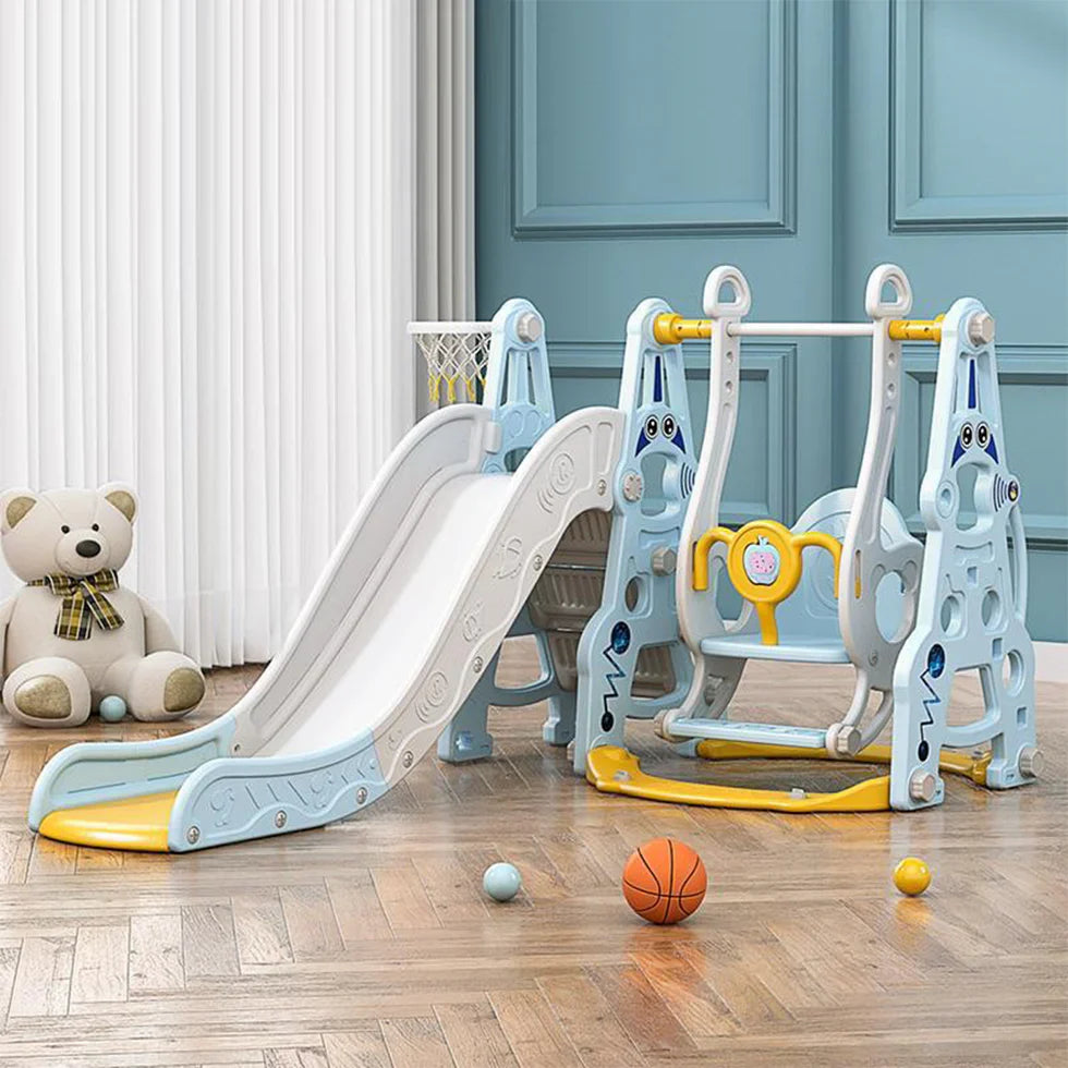 Livara HDPE 6-in-1 Outdoor Playground - Backyard Fun, Slide & Swing, Story Machine