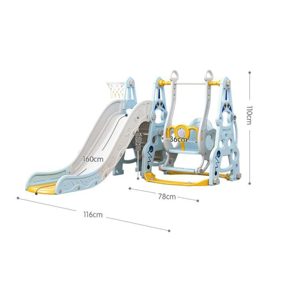 Livara HDPE 6-in-1 Outdoor Playground - Backyard Fun, Slide & Swing, Story Machine