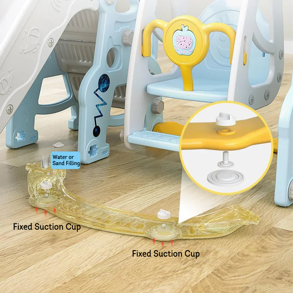Livara HDPE 6-in-1 Outdoor Playground - Backyard Fun, Slide & Swing, Story Machine