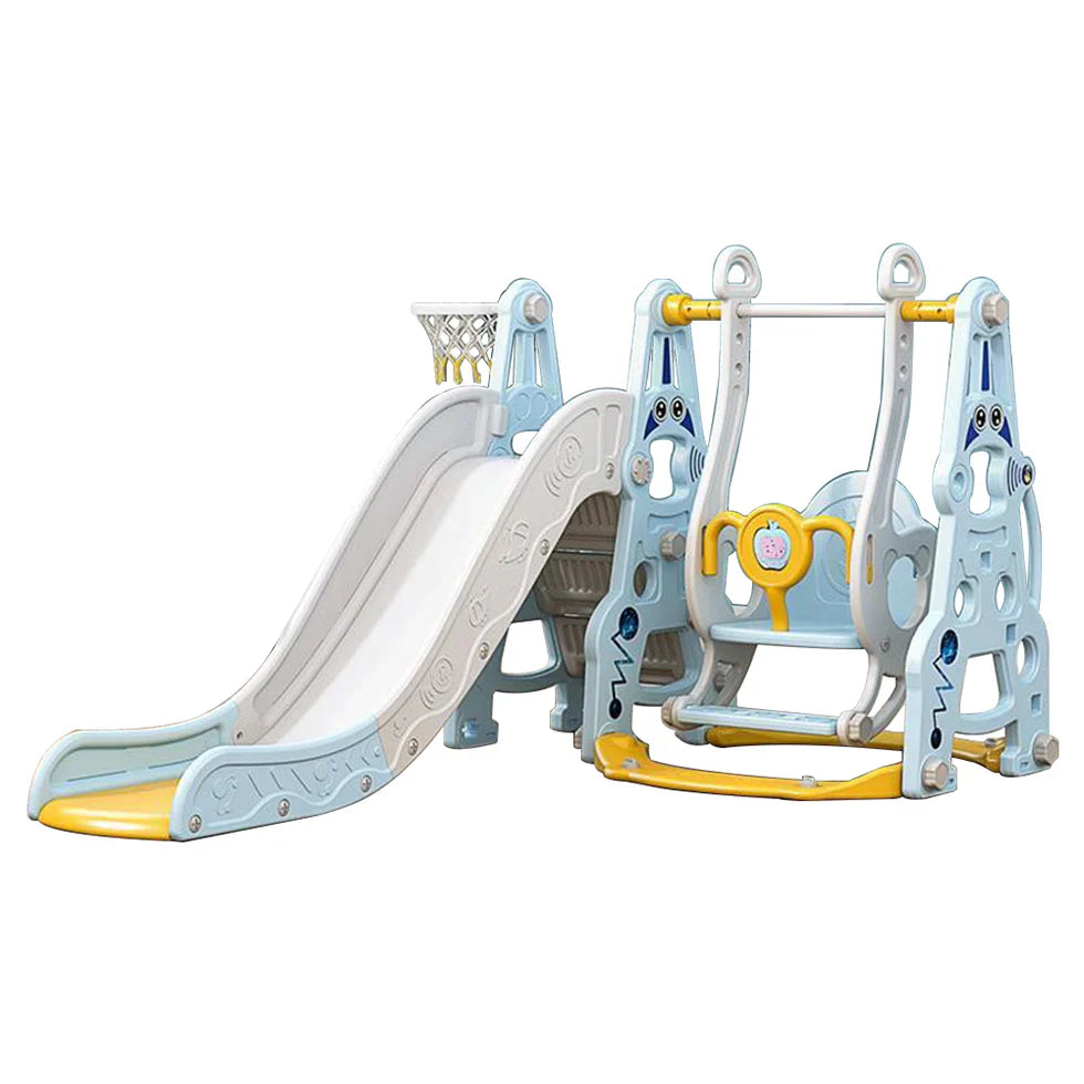 Livara HDPE 6-in-1 Outdoor Playground - Backyard Fun, Slide & Swing, Story Machine