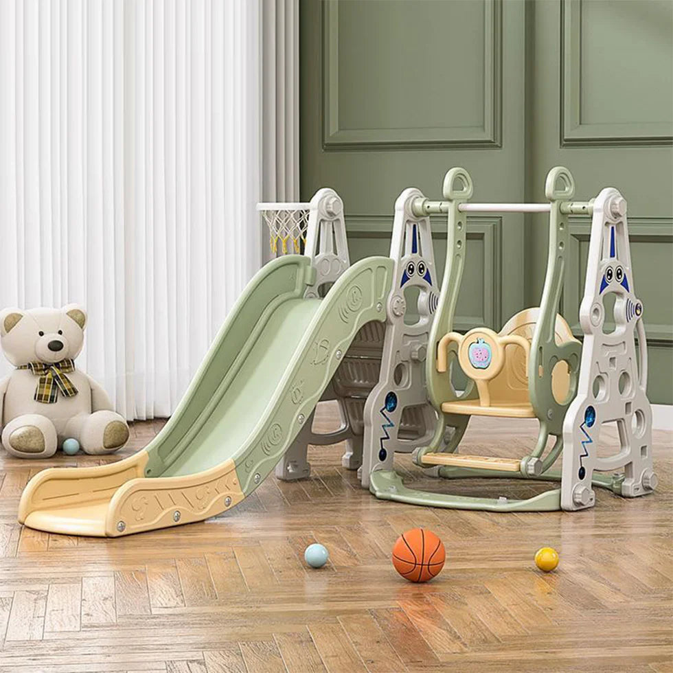 Livara HDPE 6-in-1 Outdoor Playground - Backyard Fun, Slide & Swing, Story Machine