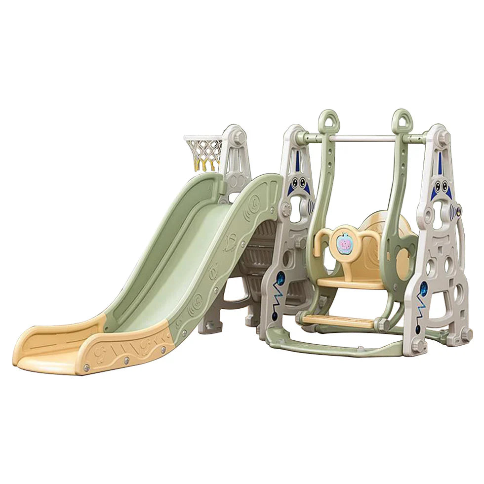 Livara HDPE 6-in-1 Outdoor Playground - Backyard Fun, Slide & Swing, Story Machine