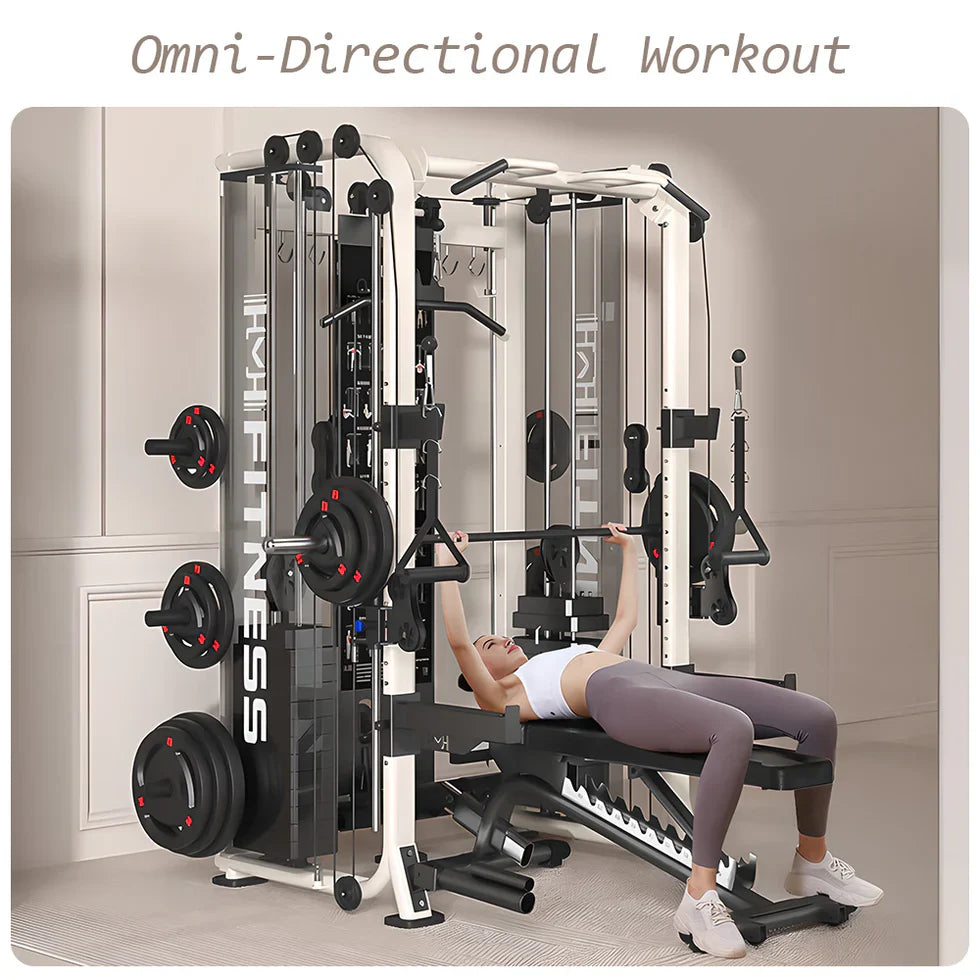 Livara All-in-One Functional Trainer - Strength Training, Dual Weight Stacks, Smith System