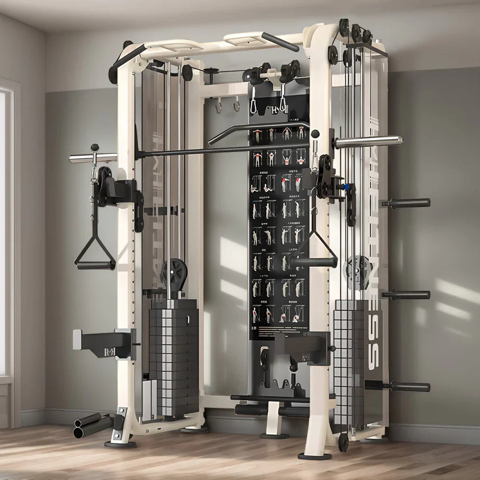 Livara All-in-One Functional Trainer - Strength Training, Dual Weight Stacks, Smith System
