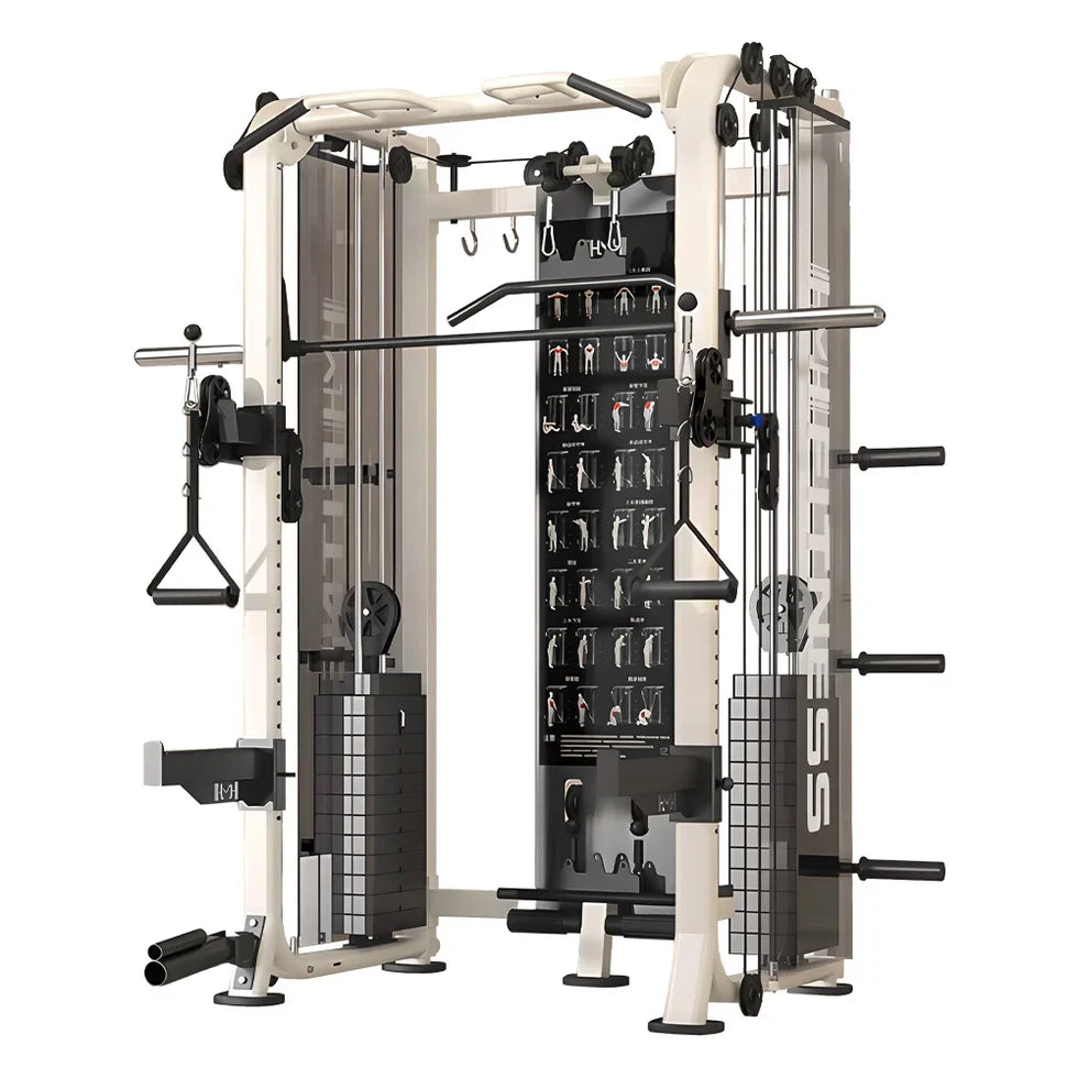 Livara All-in-One Functional Trainer - Strength Training, Dual Weight Stacks, Smith System
