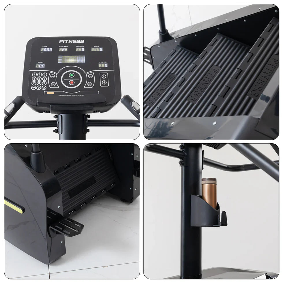 Livara Heavy-Duty Carbon-Steel Stair Climber - Cardio Workout, LED Display, Wide Steps