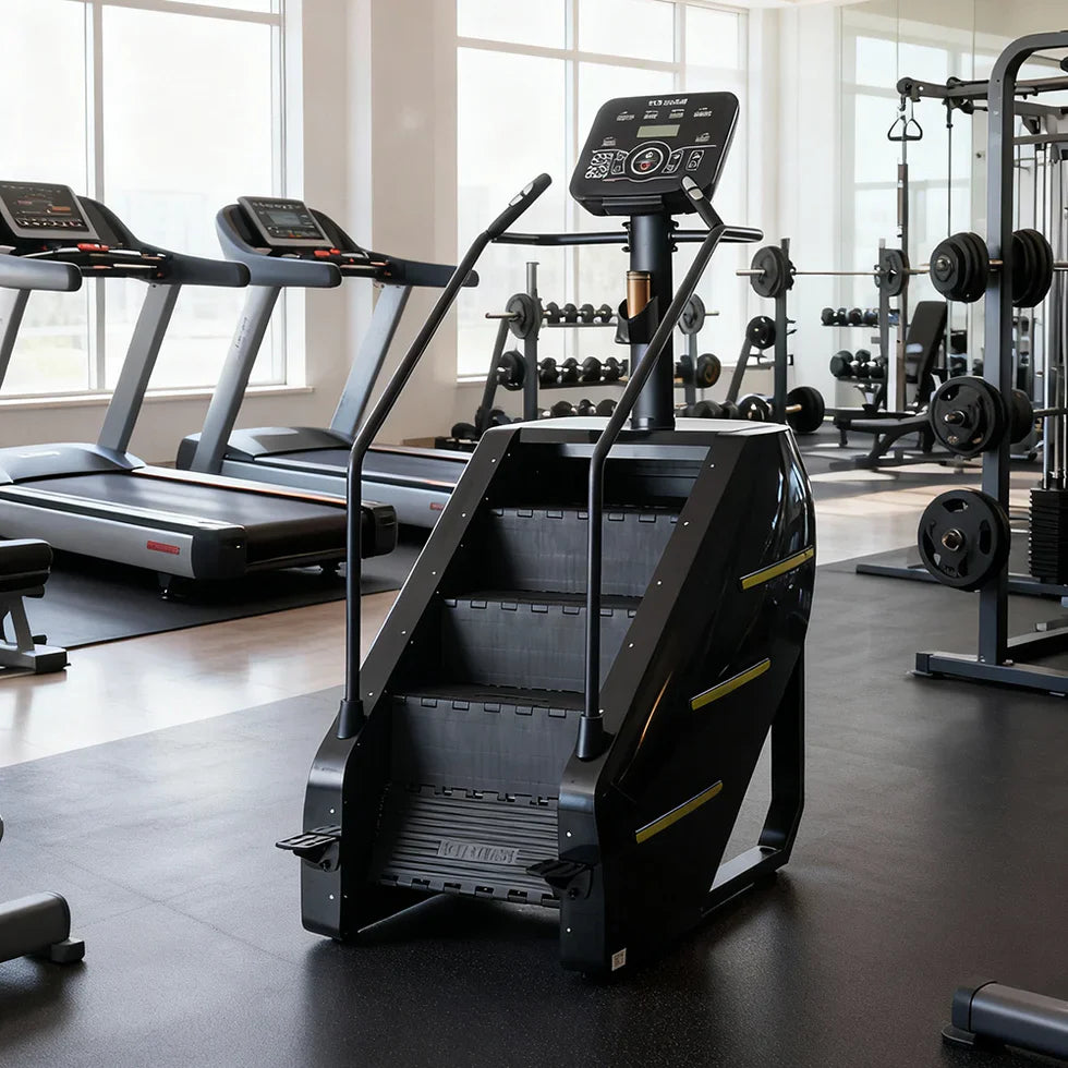 Livara Heavy-Duty Carbon-Steel Stair Climber - Cardio Workout, LED Display, Wide Steps