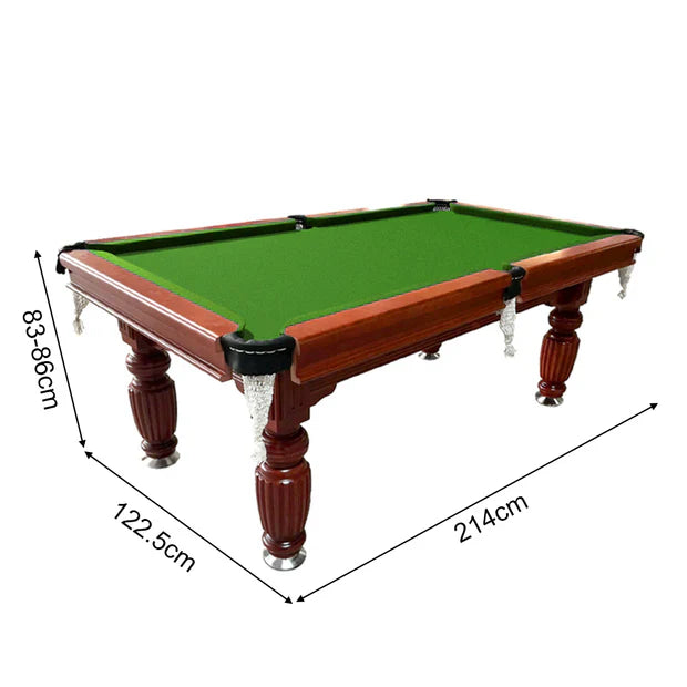 Livara Slate Pool Table - Game Room, Walnut Wood & Steel, 150kg Capacity