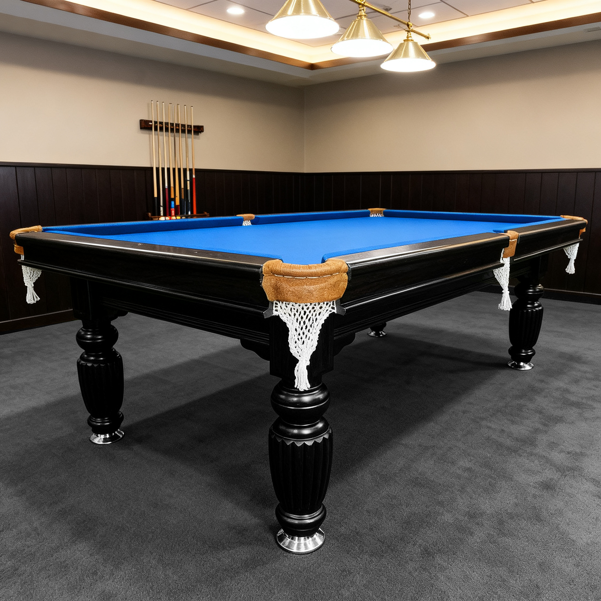 Livara Slate Billiard Table - Game Room, Adjustable Legs, Full Accessory Kit