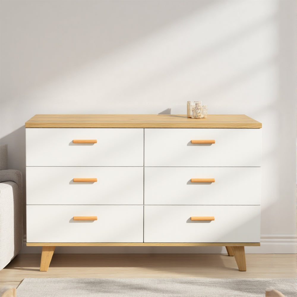 Livara 6-Drawer Storage Cabinet - Bedroom Comfort, Smooth Sliding Drawers