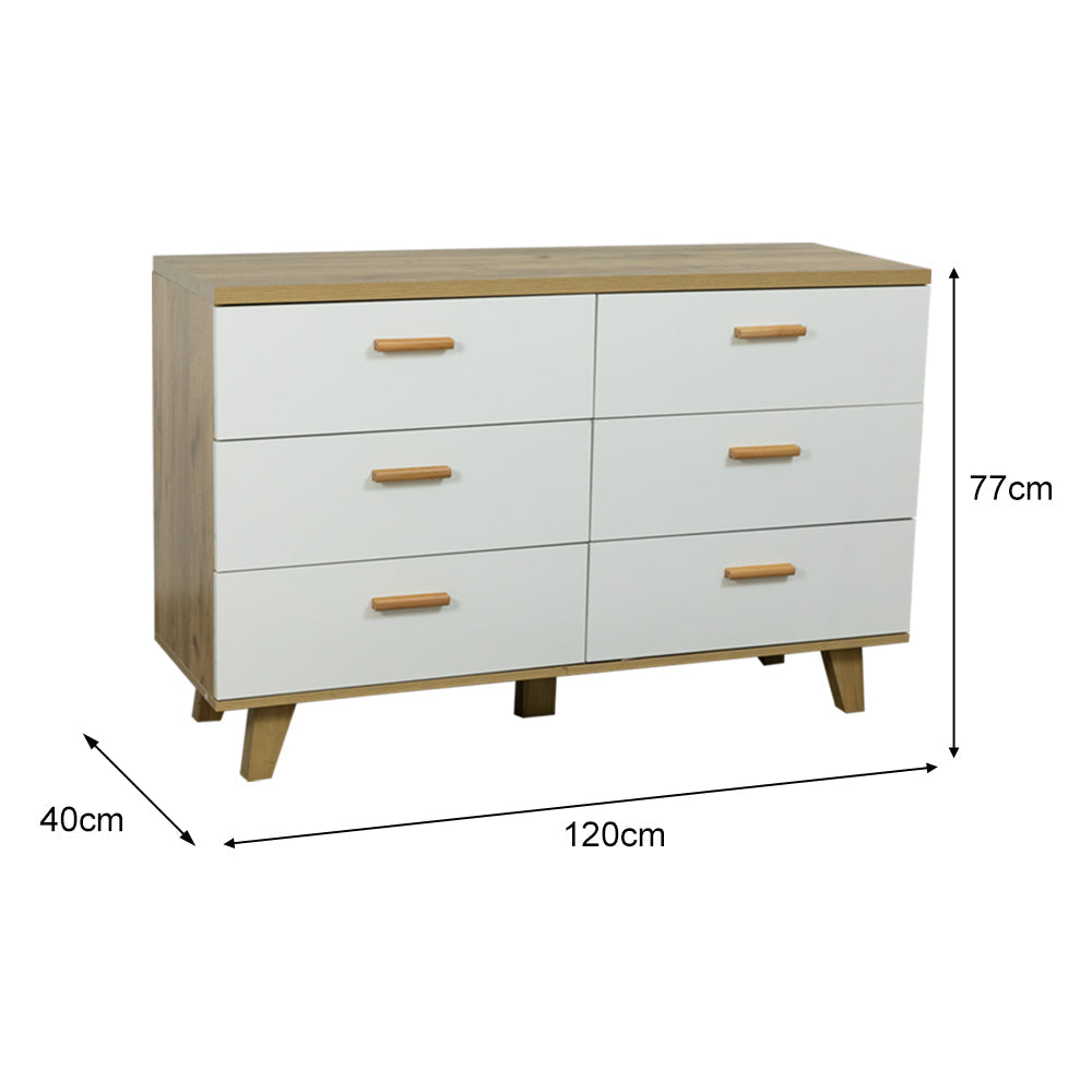 Livara 6-Drawer Storage Cabinet - Bedroom Comfort, Smooth Sliding Drawers