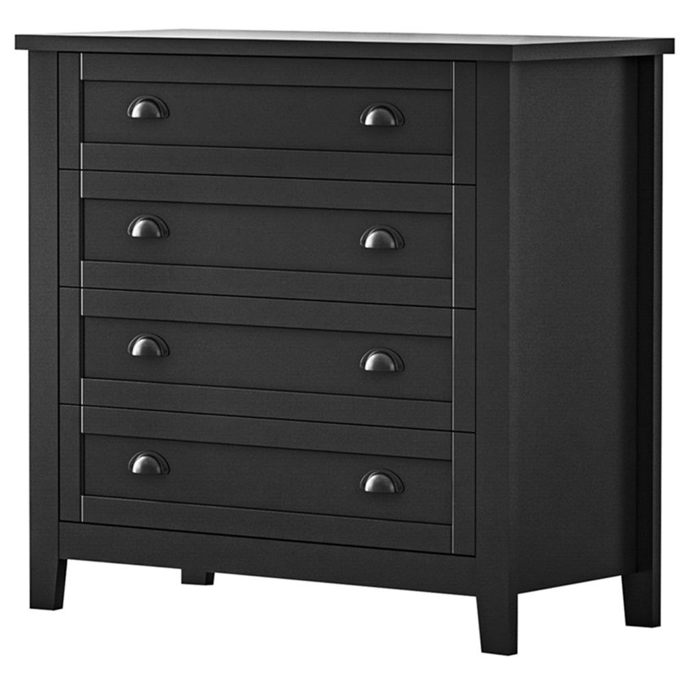 Livara Retro 4-Drawer Storage Cabinet - Bedroom Comfort, Solid Frame, Smooth Glides