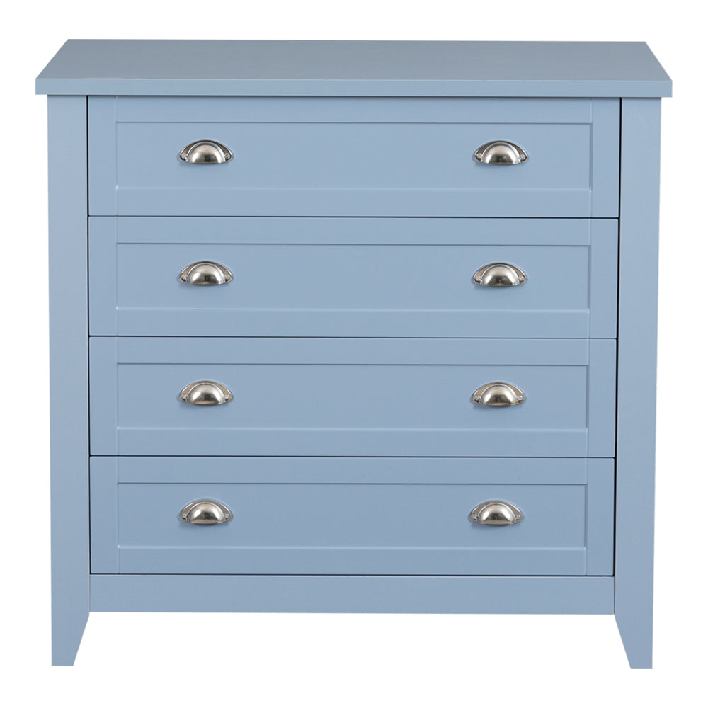 Livara Retro 4-Drawer Storage Cabinet - Bedroom Comfort, Solid Frame, Smooth Glides