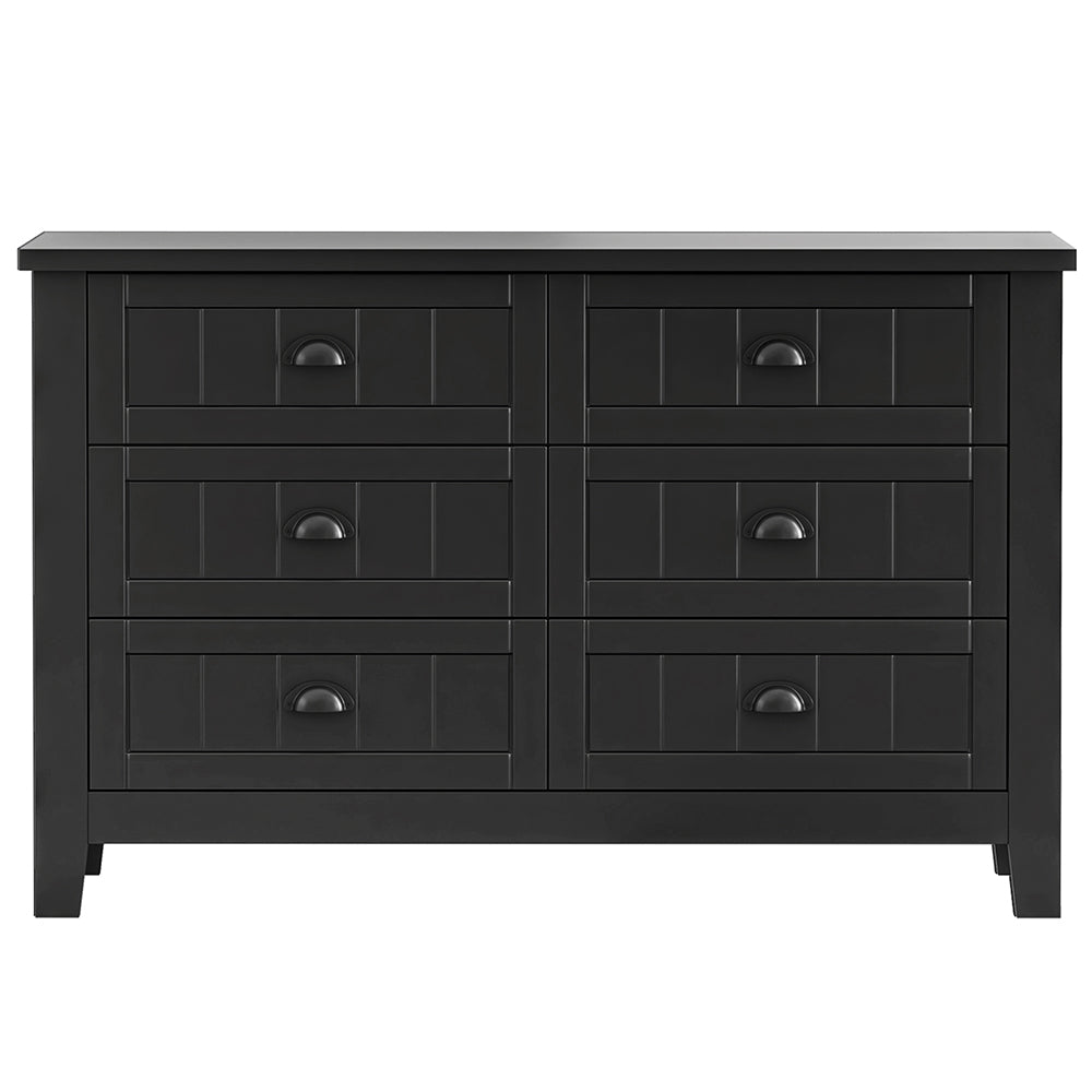 Livara Particle Board Storage Cabinet - Apartment Living, 6 Drawers, Reinforced Hardware