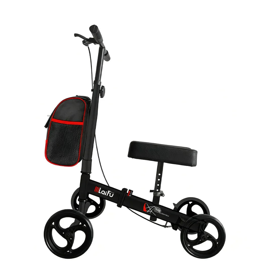 Livara Foldable Adjustable Knee Scooter Walker - Daily Mobility, Storage Bag