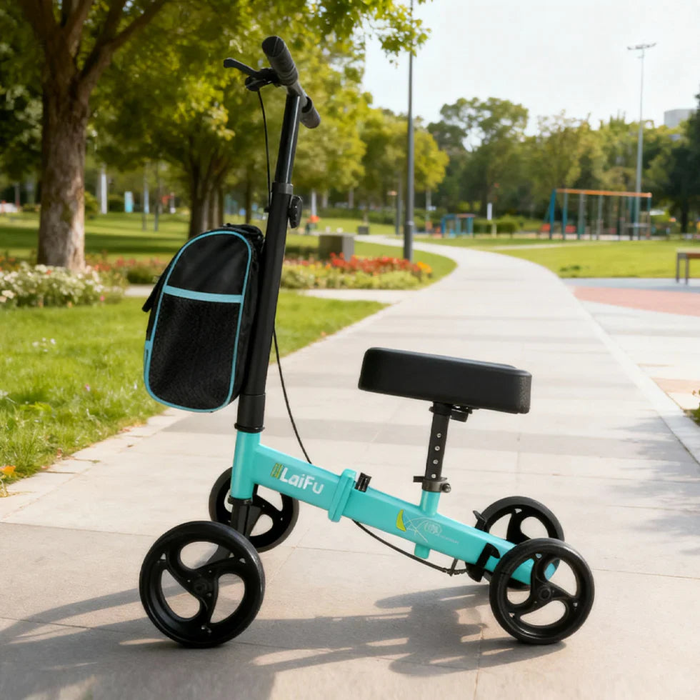 Livara Foldable Adjustable Knee Scooter Walker - Daily Mobility, Storage Bag