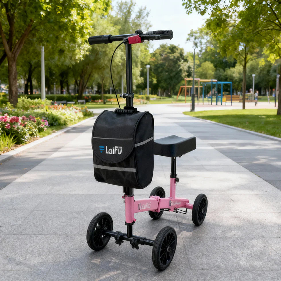 Livara Foldable Adjustable Knee Scooter Walker - Daily Mobility, Storage Bag