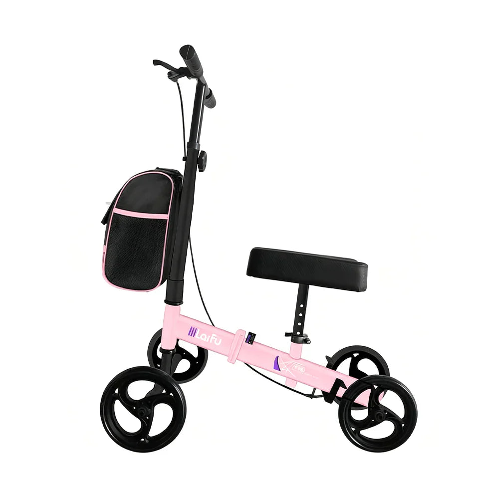 Livara Foldable Adjustable Knee Scooter Walker - Daily Mobility, Storage Bag