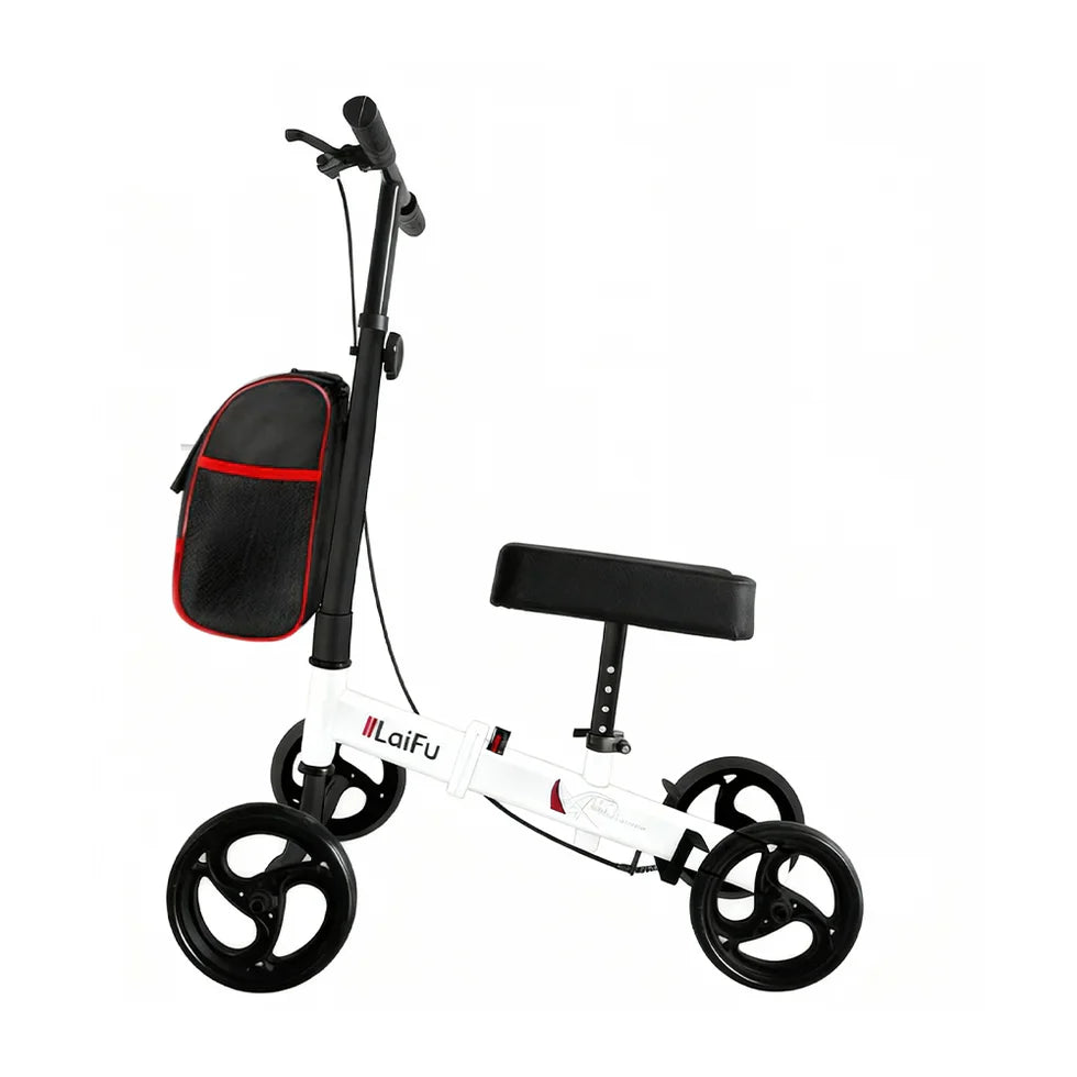 Livara Foldable Adjustable Knee Scooter Walker - Daily Mobility, Storage Bag