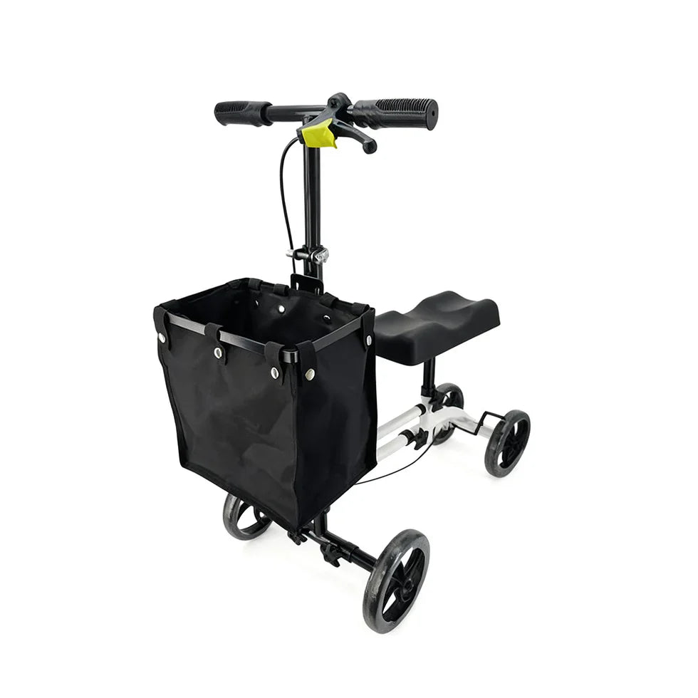 Livara Foldable Knee Scooter Walker - Daily Mobility, Stable Braking, Storage Bag