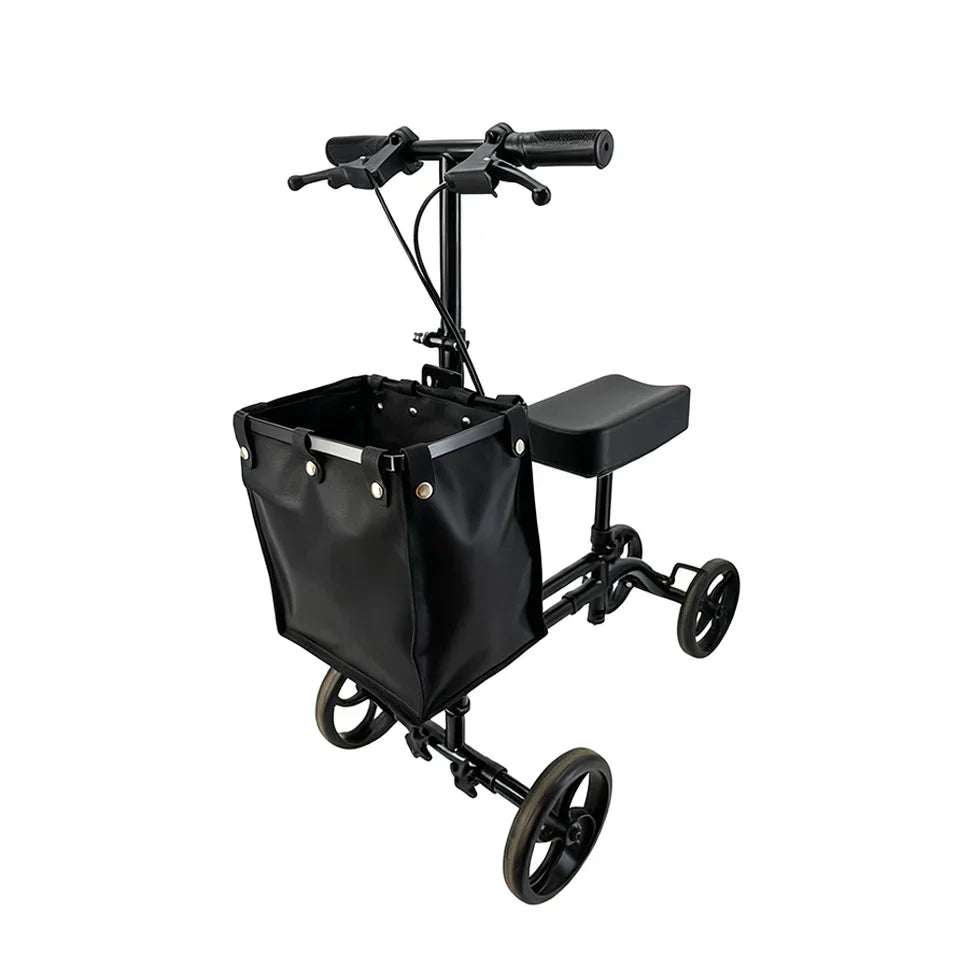 Livara Foldable Knee Scooter Walker - Daily Mobility, Stable Braking, Storage Bag