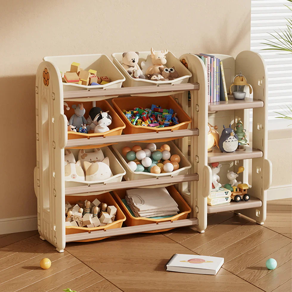 Livara Multi-Layer Toy Storage Cabinet - Indoor Play, Rounded Corners, Spacious Compartments
