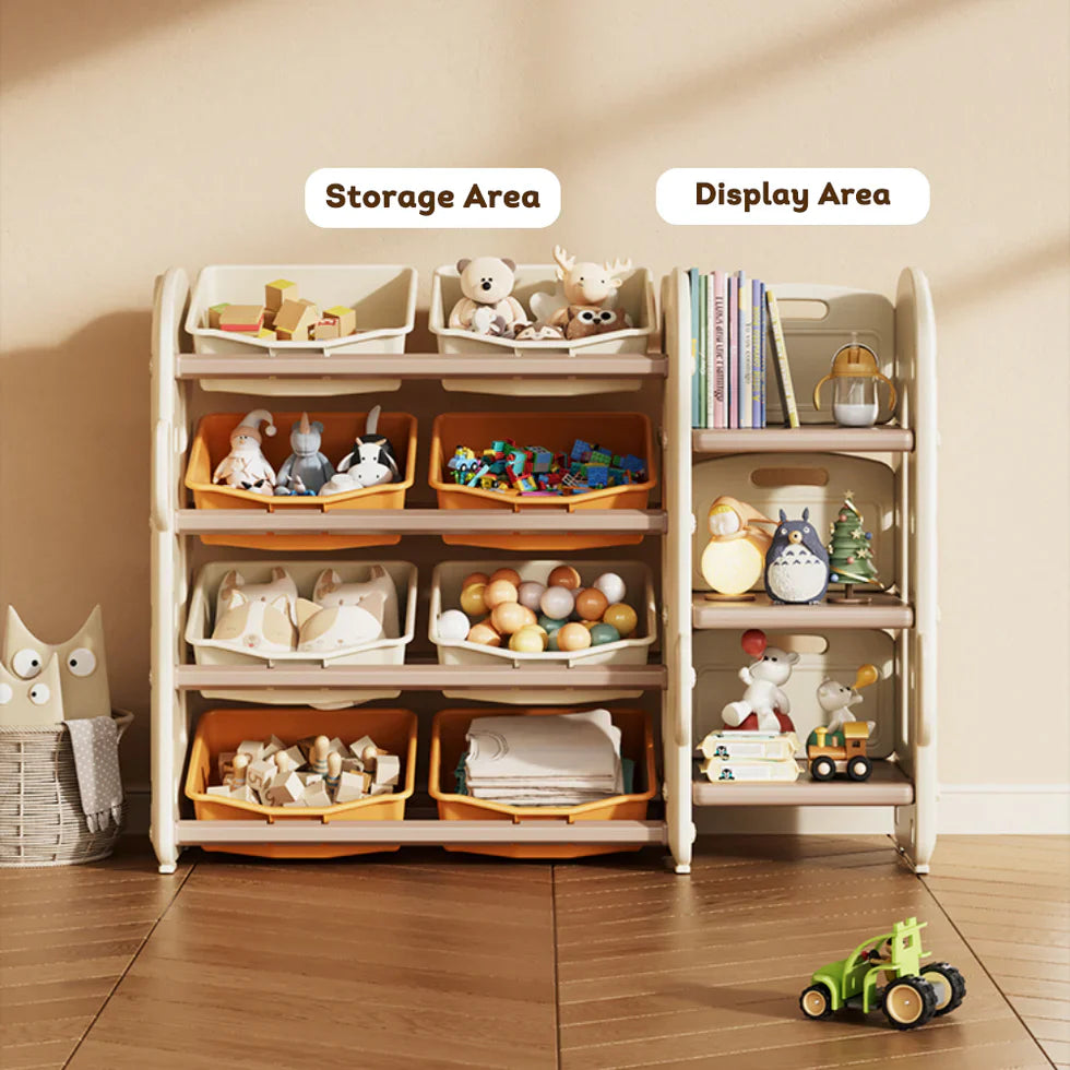 Livara Multi-Layer Toy Storage Cabinet - Indoor Play, Rounded Corners, Spacious Compartments