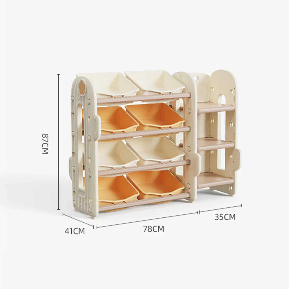 Livara Multi-Layer Toy Storage Cabinet - Indoor Play, Rounded Corners, Spacious Compartments