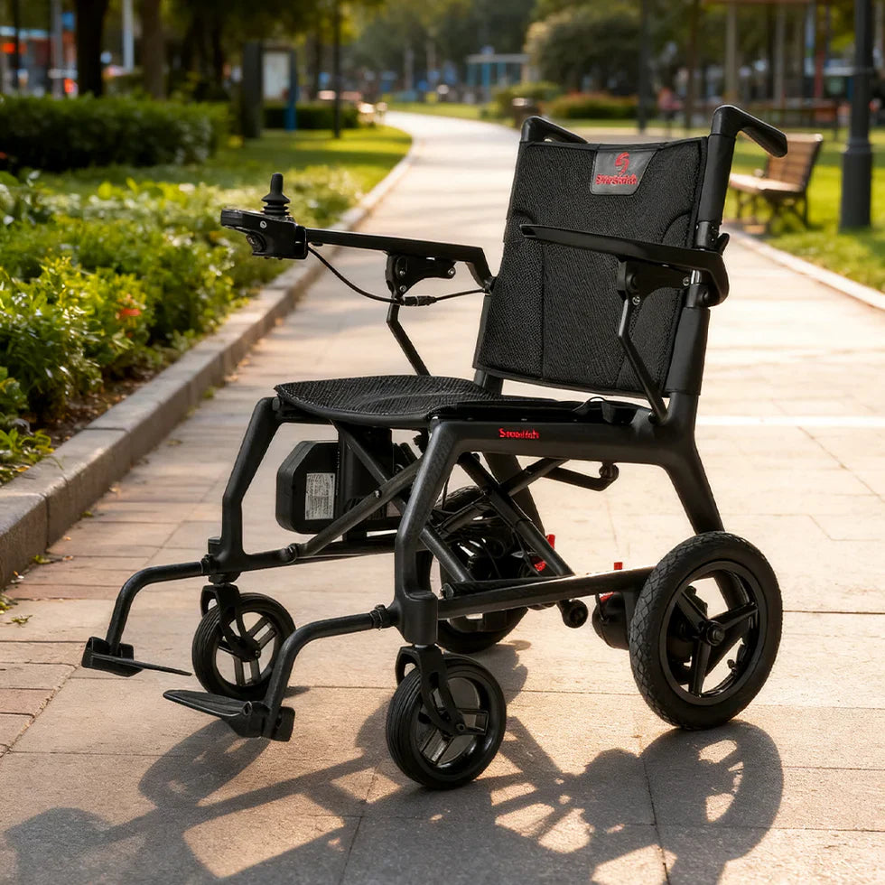 Livara Carbon-Fiber Foldable Electric Wheelchair - Compact Travel, 24V 10Ah Battery