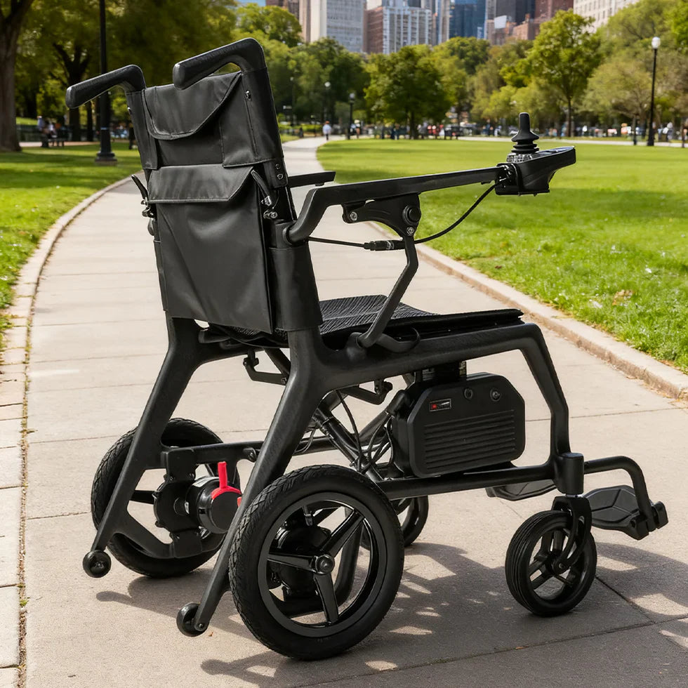 Livara Carbon-Fiber Foldable Electric Wheelchair - Compact Travel, 24V 10Ah Battery