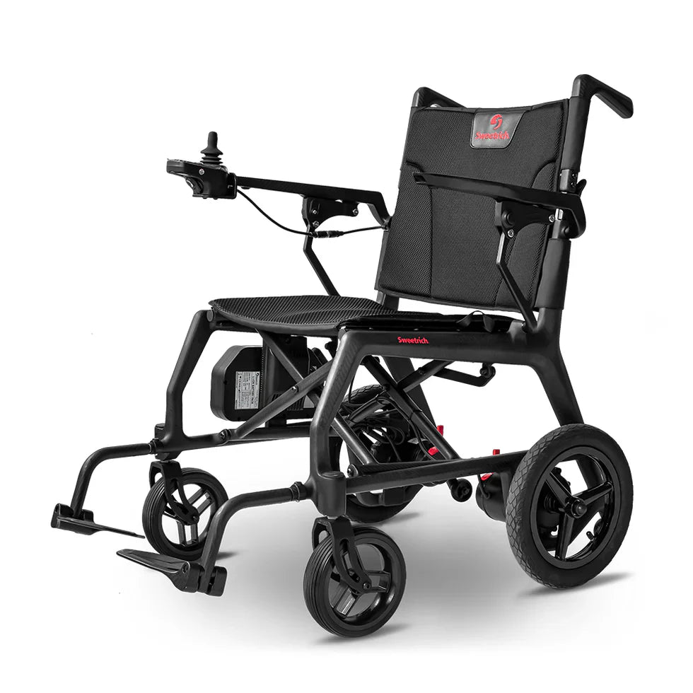 Livara Carbon-Fiber Foldable Electric Wheelchair - Compact Travel, 24V 10Ah Battery