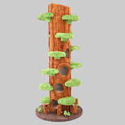 Livara Wooden Tree Hollow Cat Tree Tower - Pet Comfort, Sisal Wrap, Anti-Tip Design