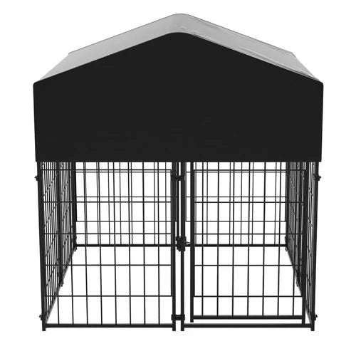 Livara Heavy-Duty Welded Wire Dog Kennel - Indoor & Outdoor, Waterproof Cover